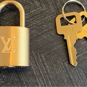 Louis Vuitton Brass Padlock with Keys 1.5”
